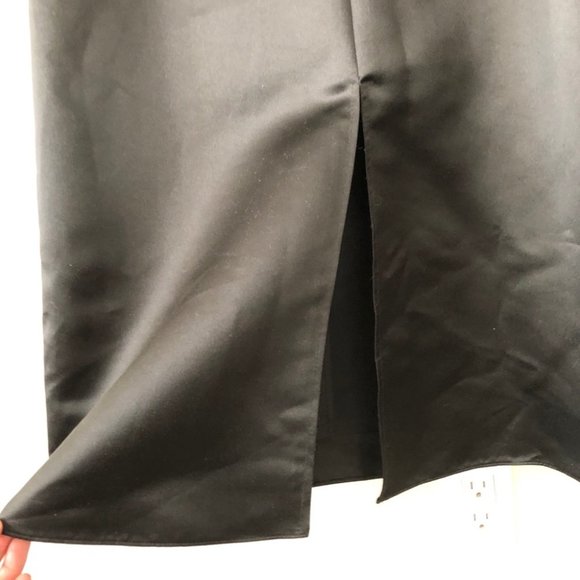 Black Satin Strapless Fitted Formal Grad Gown 6 $15 Dresses if you Buy 2 or more - Picture 8 of 9